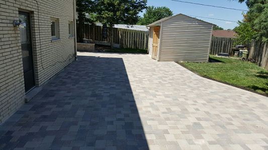 brick paving driveway completed by euro paving in arlington heights