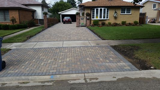 brick paving driveway