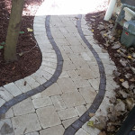 brick paving sidewalk in winnetka