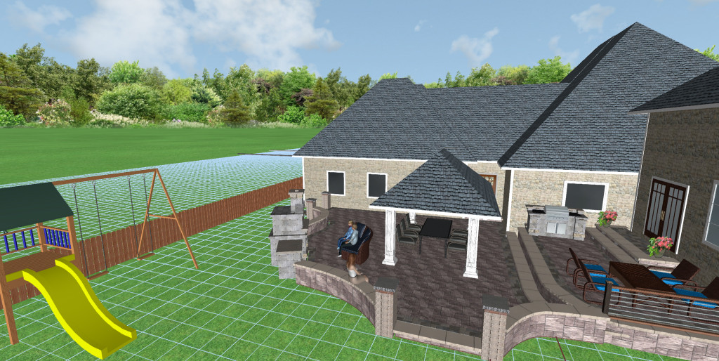 patio design 3D effect