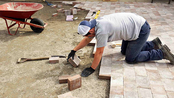 brick paving driveway