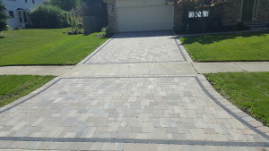 brick paving driveway in glenview illinois