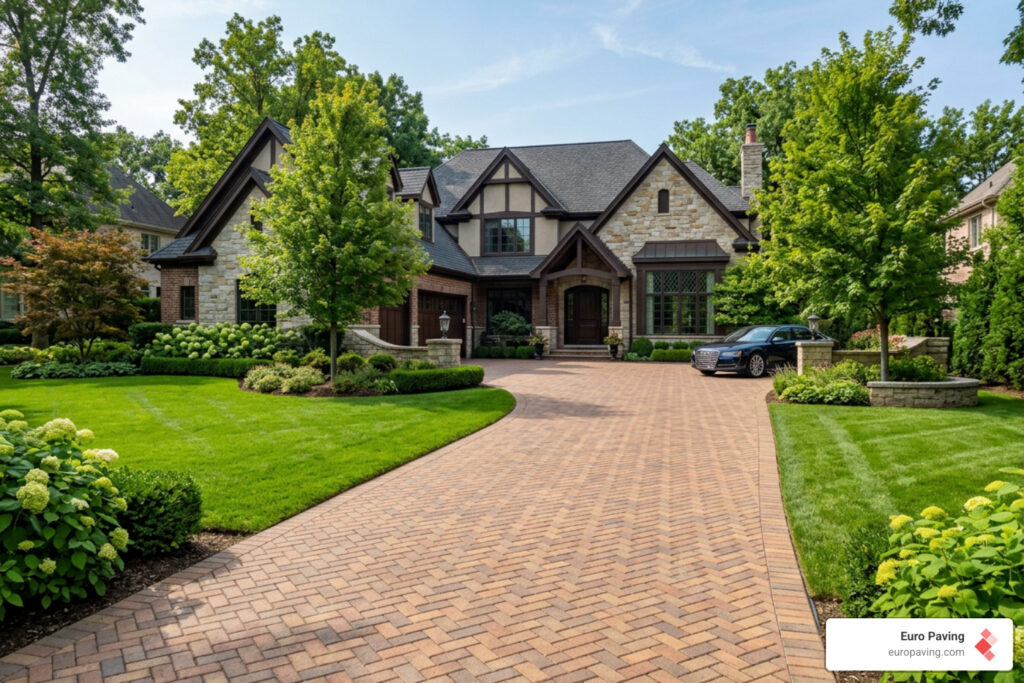 paver brick driveway