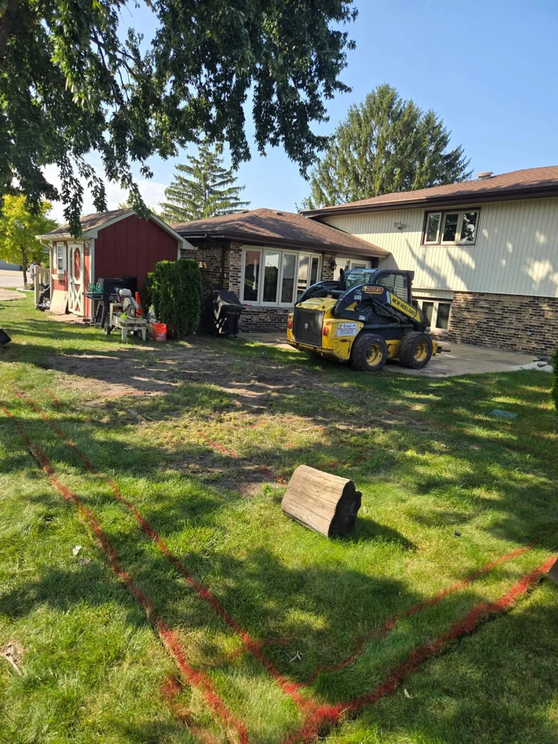 Professionally prepared concrete substrate ready for Euro Paving installation - resene sidewalk paving paint