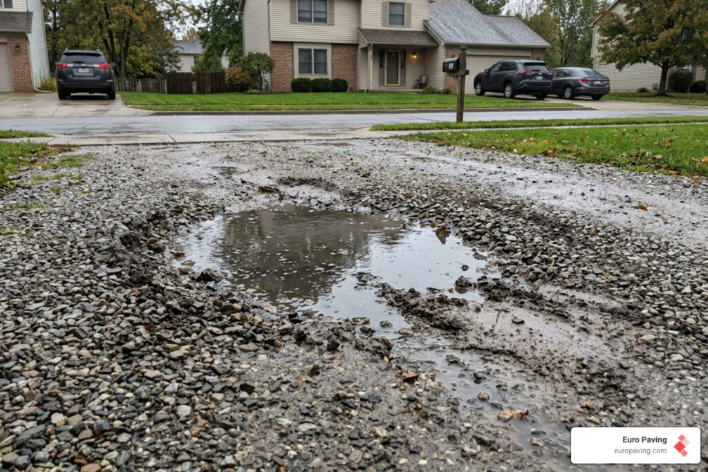 fill potholes in gravel driveway