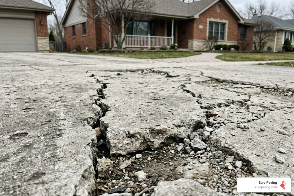 cracked driveway fix
