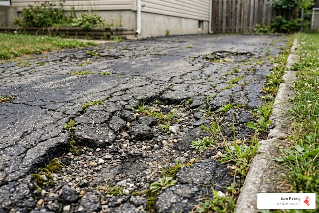 fix crumbling asphalt driveway