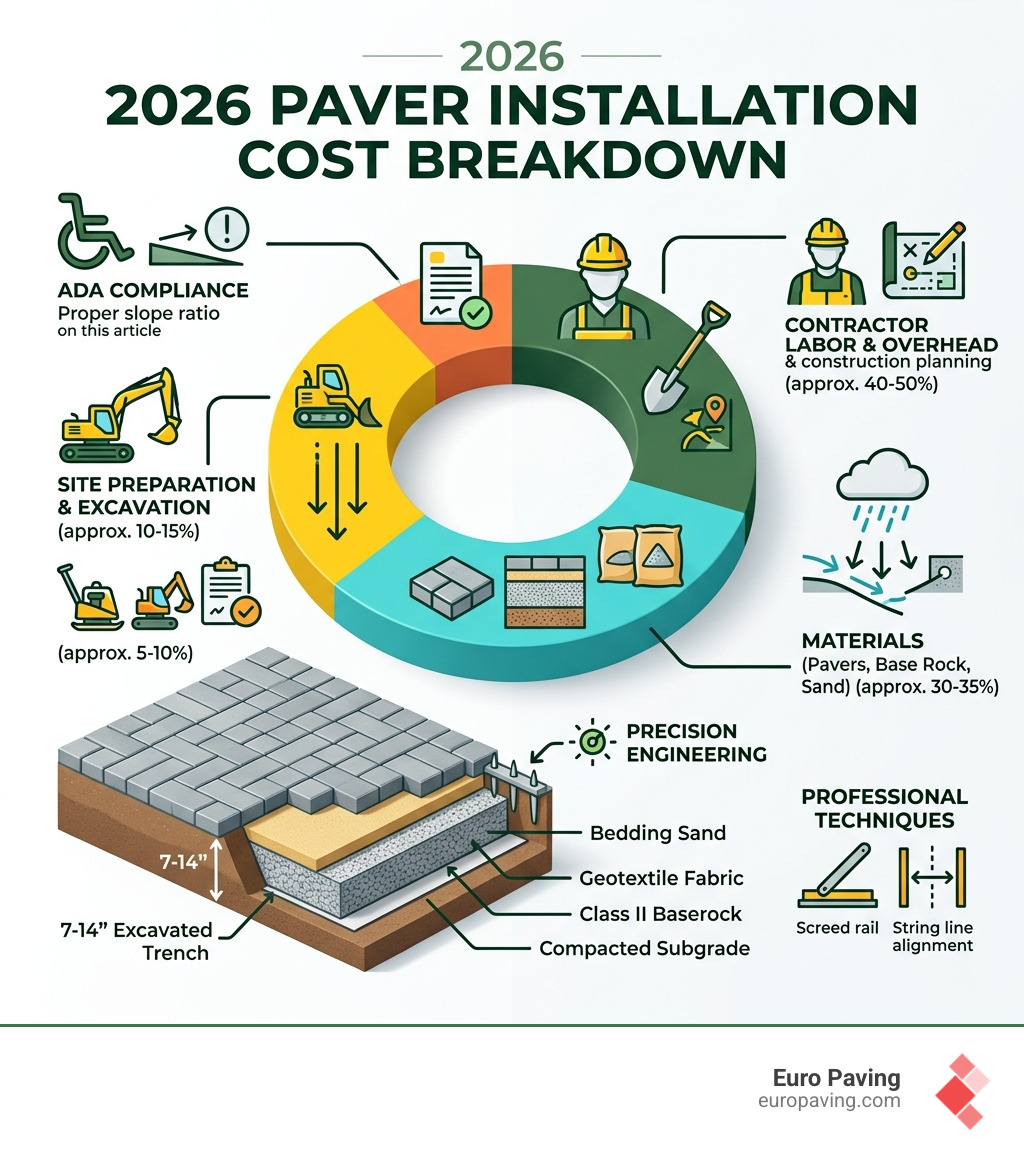 2026 Paver Installation Cost Breakdown Infographic - contractors pavers installation infographic 