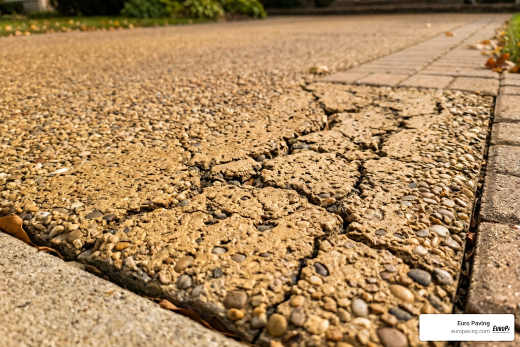 cracks in resin driveway