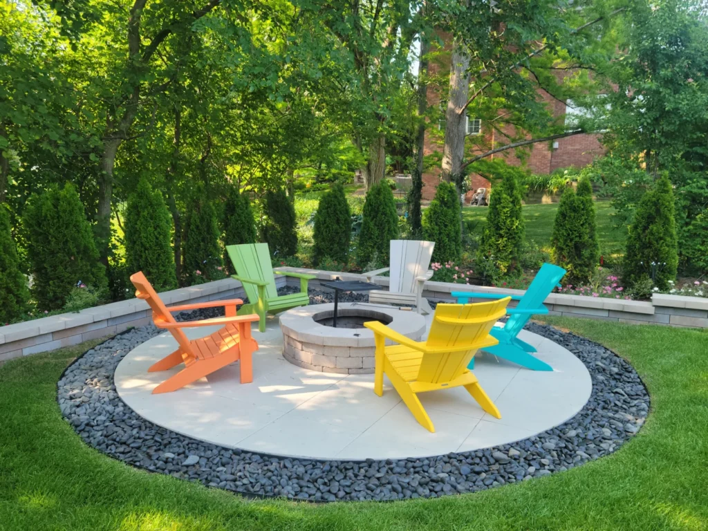 brick fire pit patio
