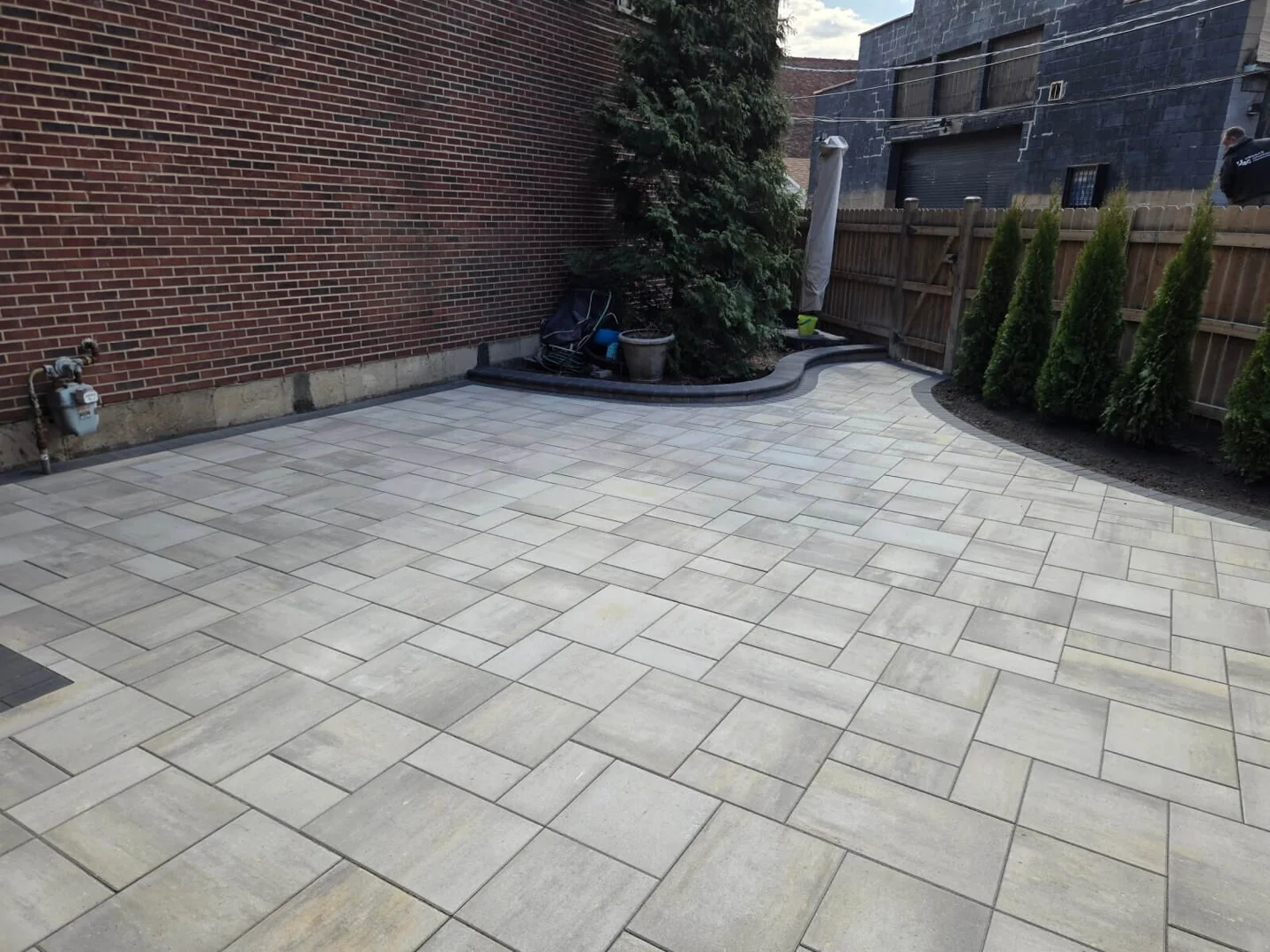 brick patio border ideas