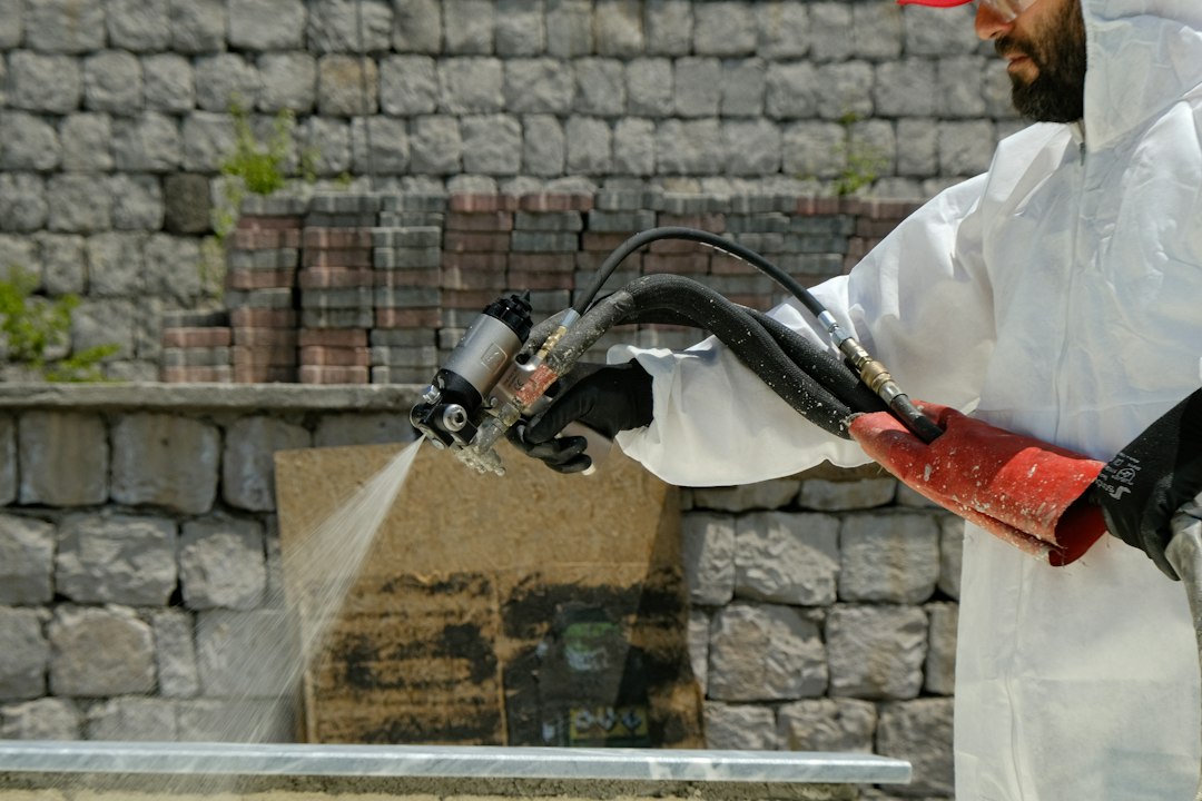 Applying a high-quality penetrating sealer to concrete