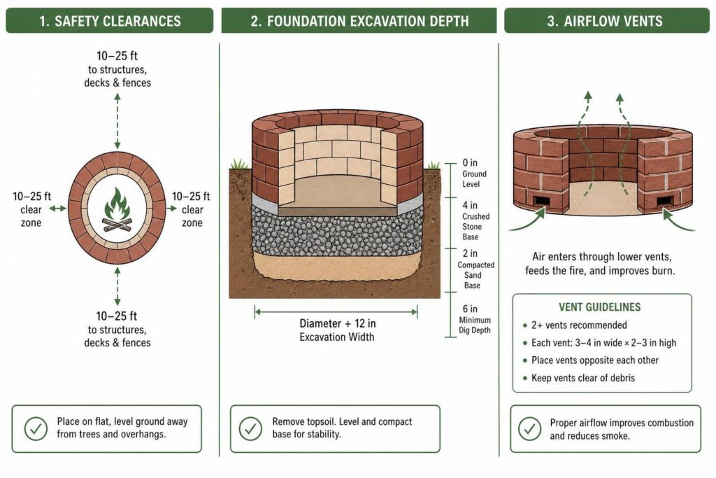 diy brick fire pit ideas