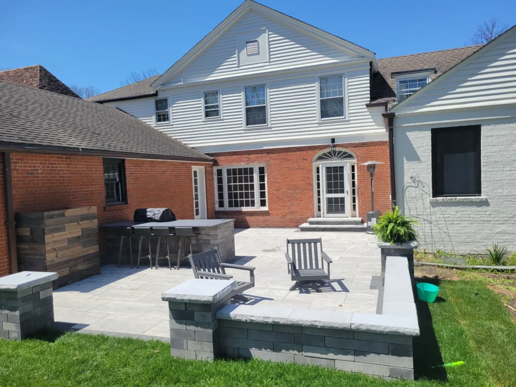 brick patio bar designs