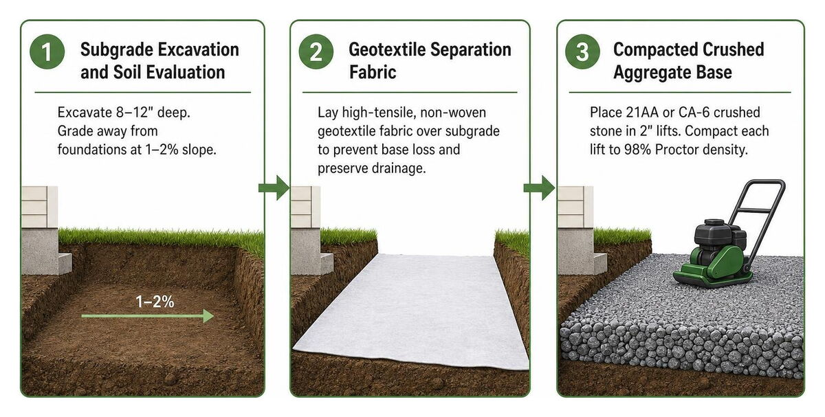 structural base installation and aggregate compaction structural base installation and aggregate compaction